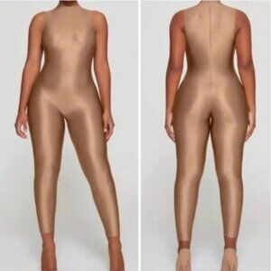 NWOT SKIMS Shine Spandex Jersey Catsuit Sienna 2X